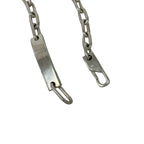 Gucci Vintage ID Plate Chain Bracelet Logo 925 Sterling Silver Bangle — view 4