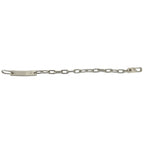 Gucci Vintage ID Plate Chain Bracelet Logo 925 Sterling Silver Bangle — view 5