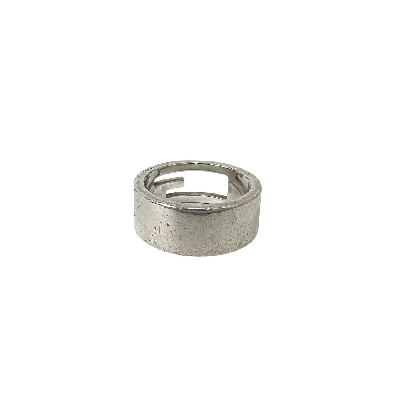 Gucci Logo Motif 925 Sterling Silver Ring — view 6