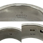 Gucci Logo Motif 925 Sterling Silver Ring — view 3