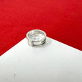 Gucci Logo Motif 925 Sterling Silver Ring