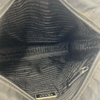 Prada Triangle Logo Tessuto Nylon Saffiano Leather Shoulder Bag Pochette — view 9