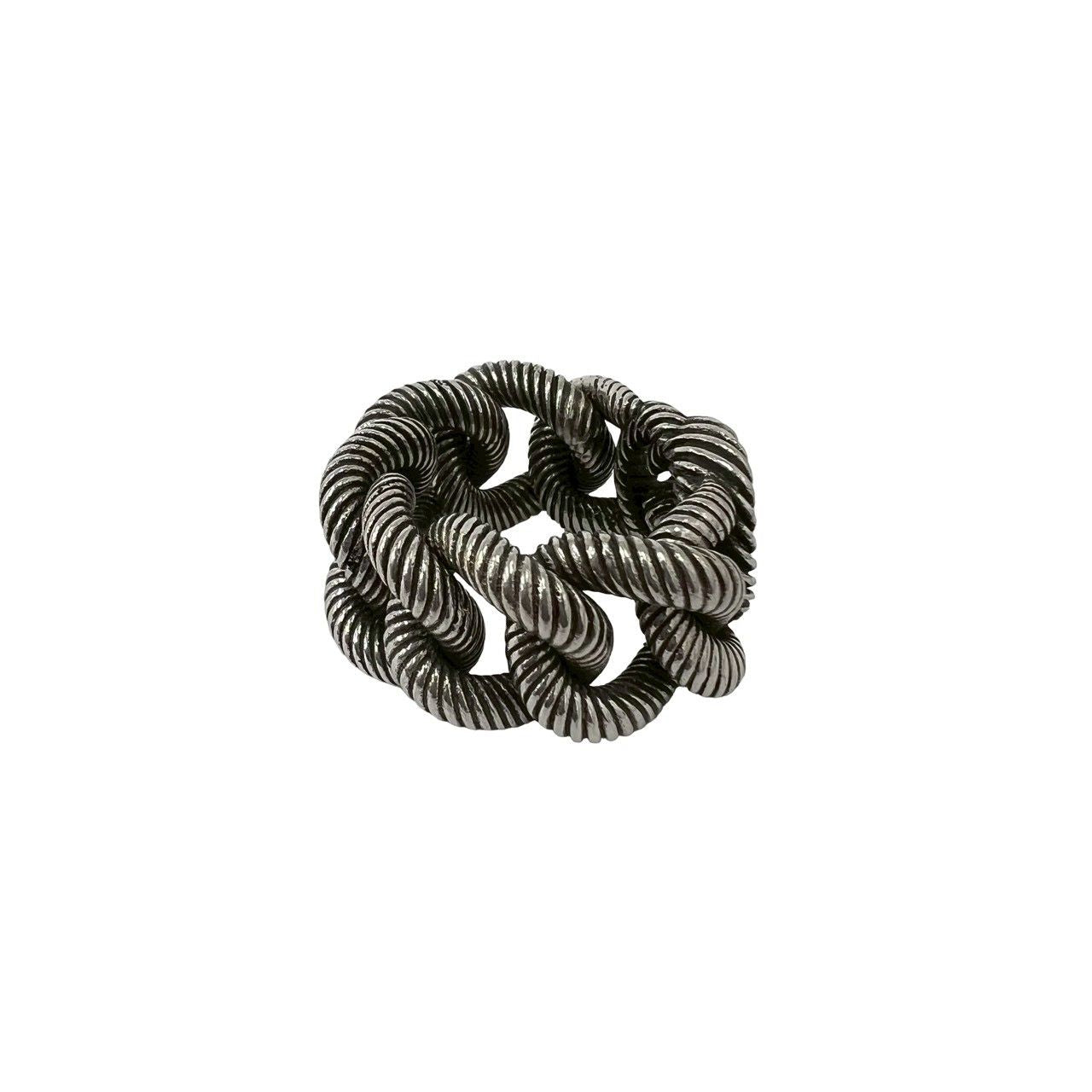 Gucci Interlocking Twist Chain Ring 925 Sterling Silver — view 5