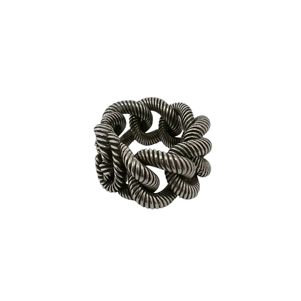 Gucci Interlocking Twist Chain Ring 925 Sterling Silver — view 4