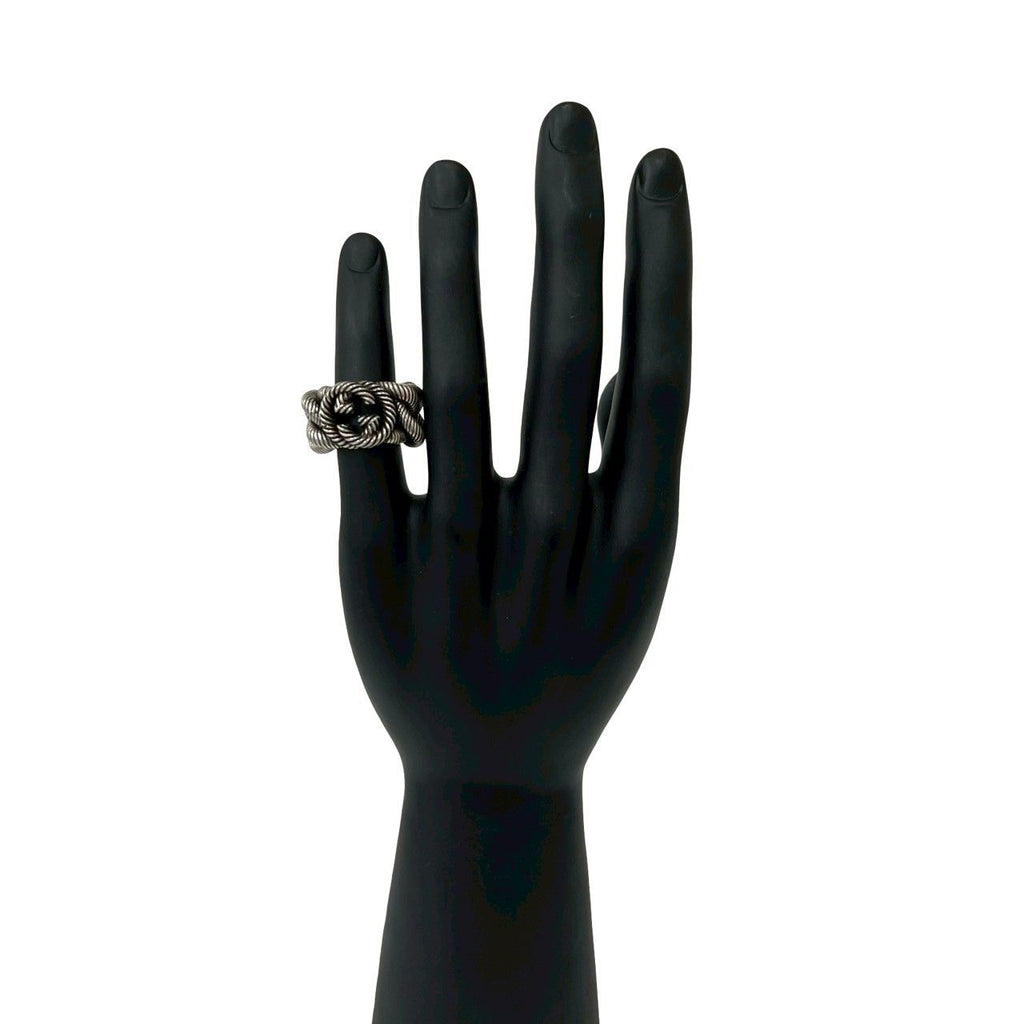 Gucci Interlocking Twist Chain Ring 925 Sterling Silver — view 2