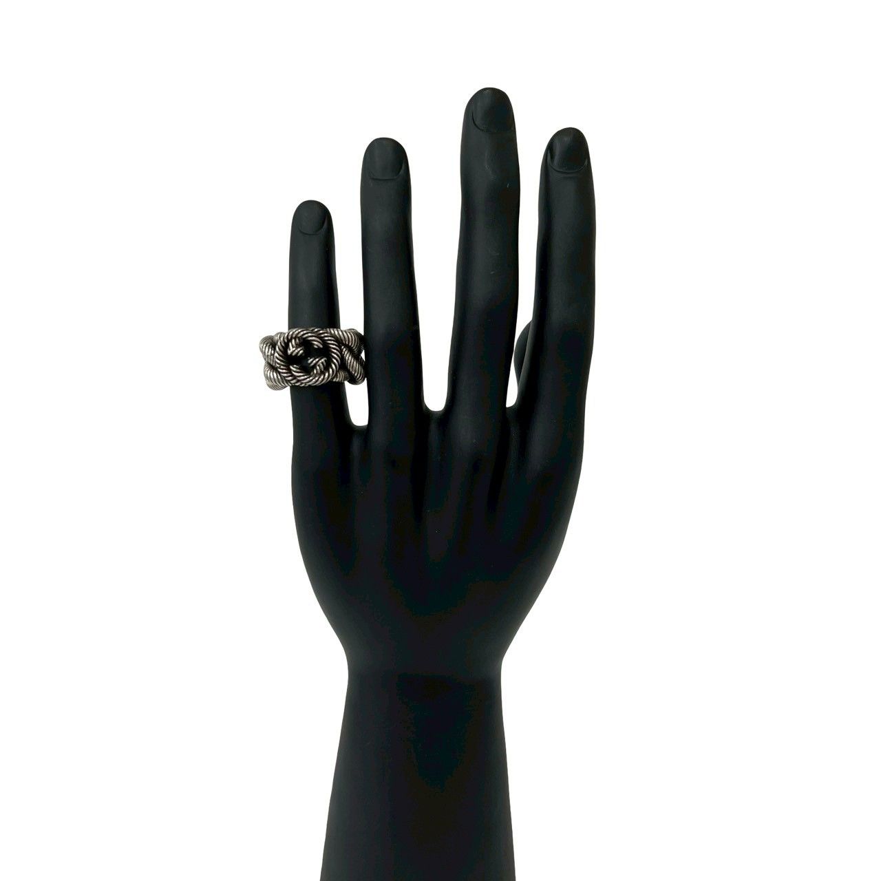Gucci Interlocking Twist Chain Ring 925 Sterling Silver — view 2