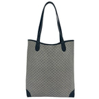 Gucci Vintage Sherry Line GG Logo Leather Tote Navy — view 3