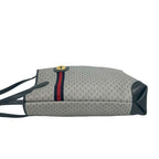 Gucci Vintage Sherry Line GG Logo Leather Tote Navy — view 5
