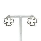 Chanel Clover Motif 925 Sterling Silver Earrings — view 7