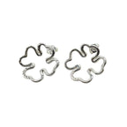 Chanel Clover Motif 925 Sterling Silver Earrings — view 2