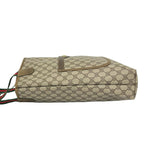 Gucci Vintage Sherry Line GG Logo Leather Tote Brown — view 5