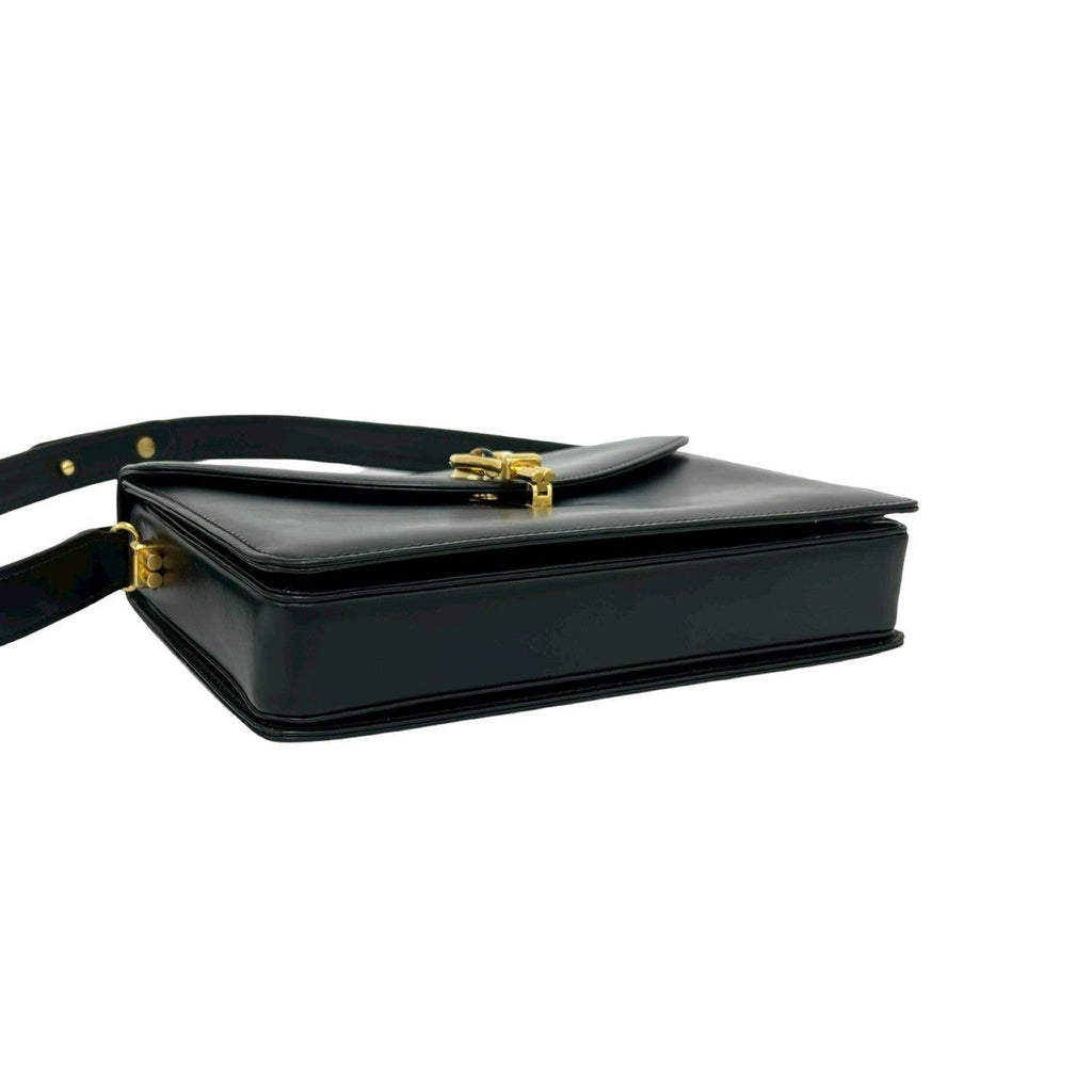 Gucci Tiger Eye Calf Leather Shoulder Bag Black — view 8