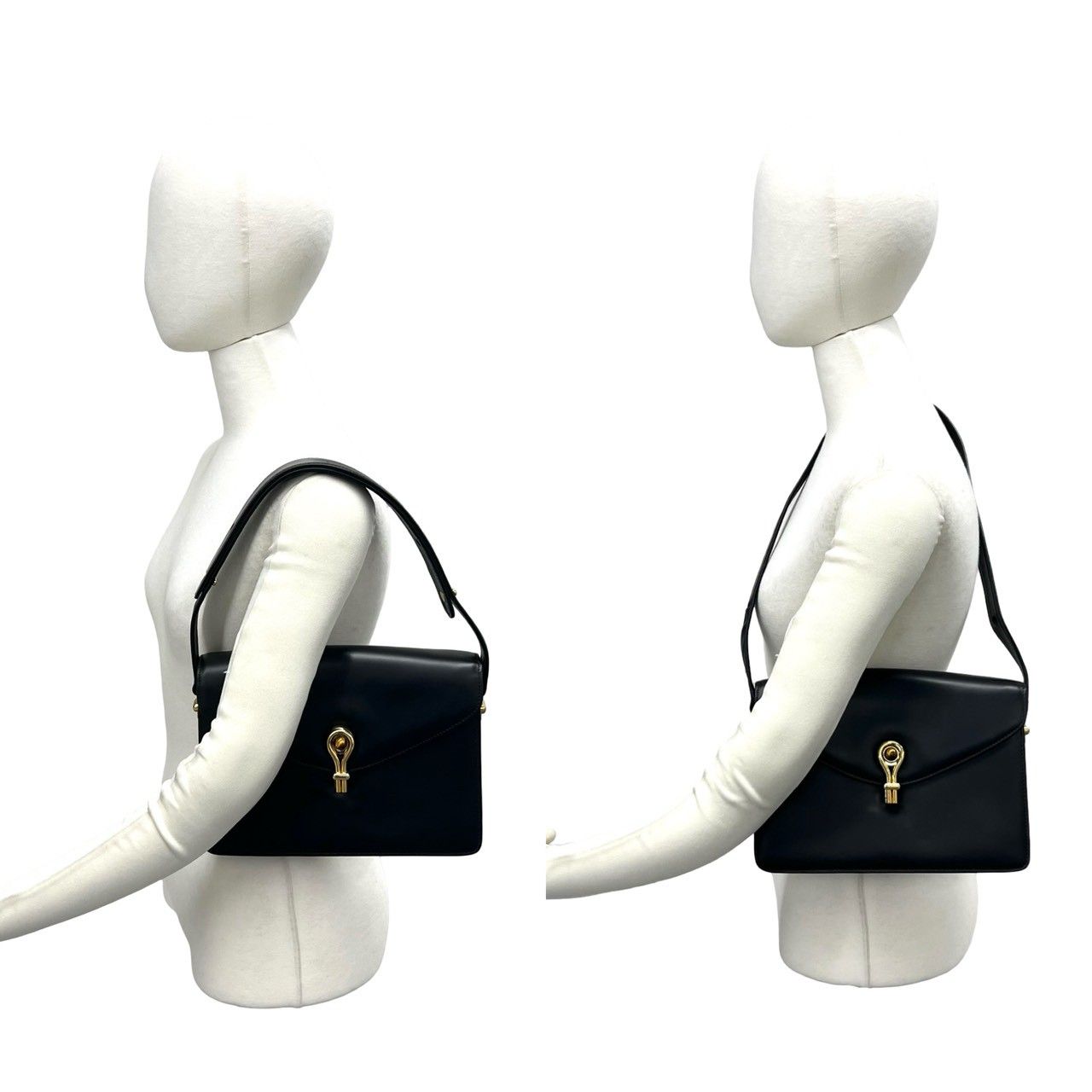 Gucci Tiger Eye Calf Leather Shoulder Bag Black — view 2