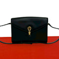 Gucci Tiger Eye Calf Leather Shoulder Bag Black