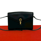 Gucci Tiger Eye Calf Leather Shoulder Bag Black