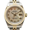 Rolex Ten Polished Datejust No White Shell Rome SS YG Watch Automatic Winding