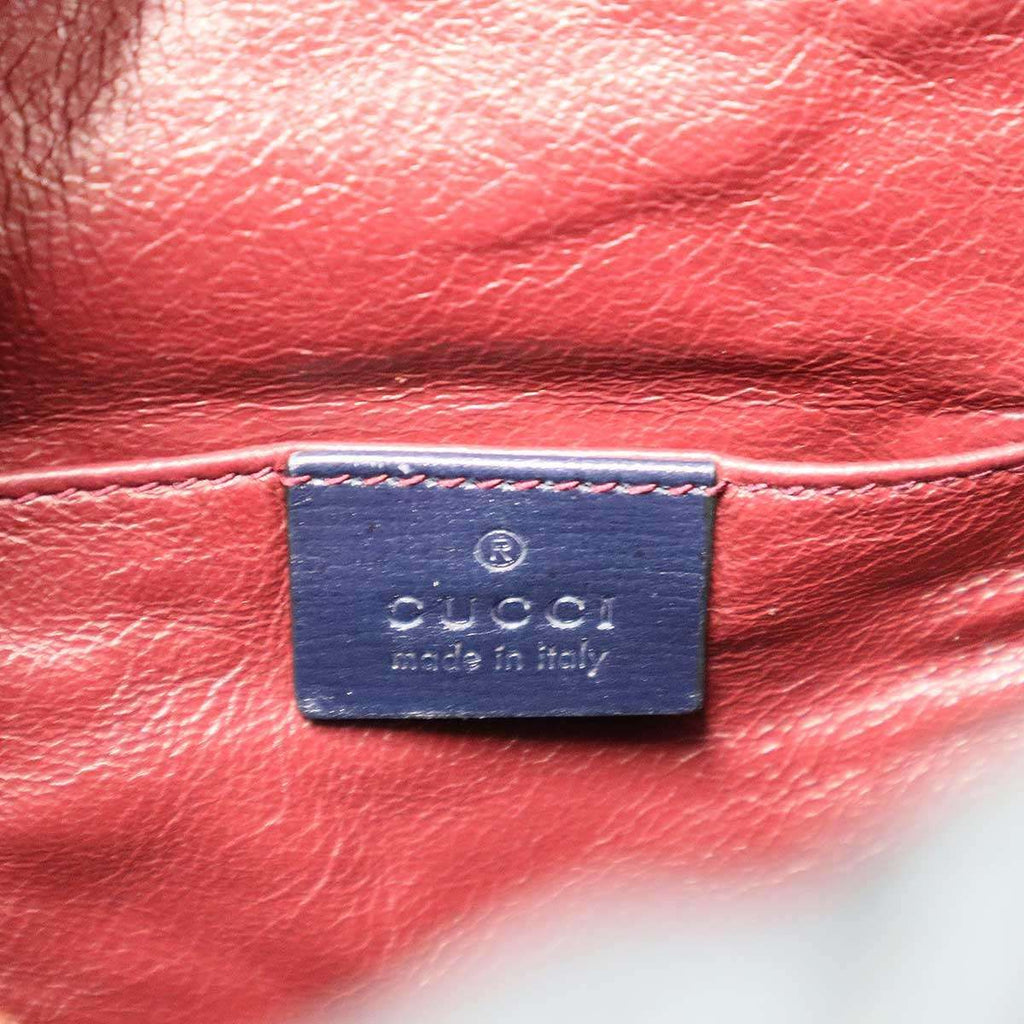 Gucci Horsebit Bucket Bag Navy — view 5