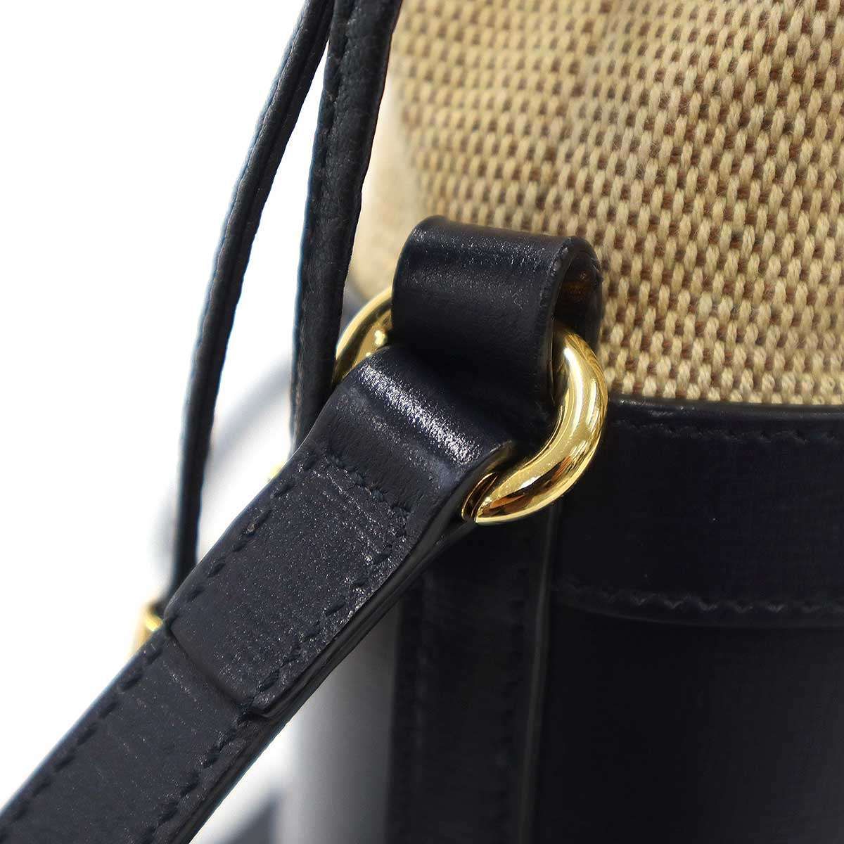 Gucci Horsebit Bucket Bag Navy — view 9