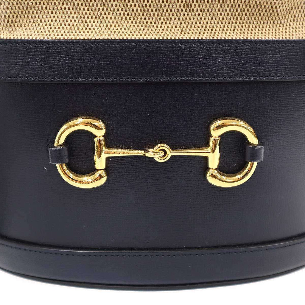 Gucci Horsebit Bucket Bag Navy — view 8