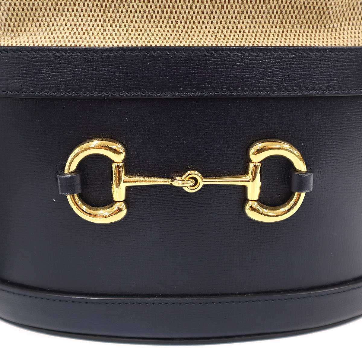 Gucci Horsebit Bucket Bag Navy — view 8