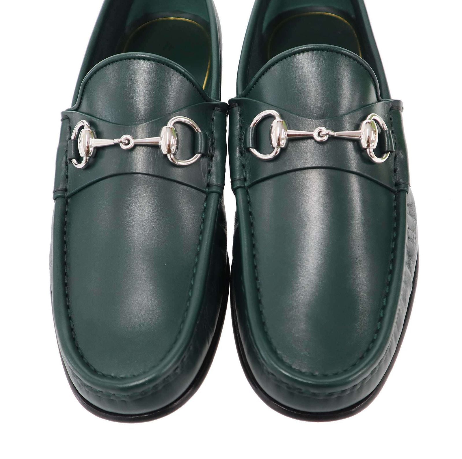Gucci Horsebit Loafers Shoes Green — view 7