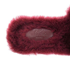 Hermes Oran Sandals Shearling Fur Burgundy — view 6