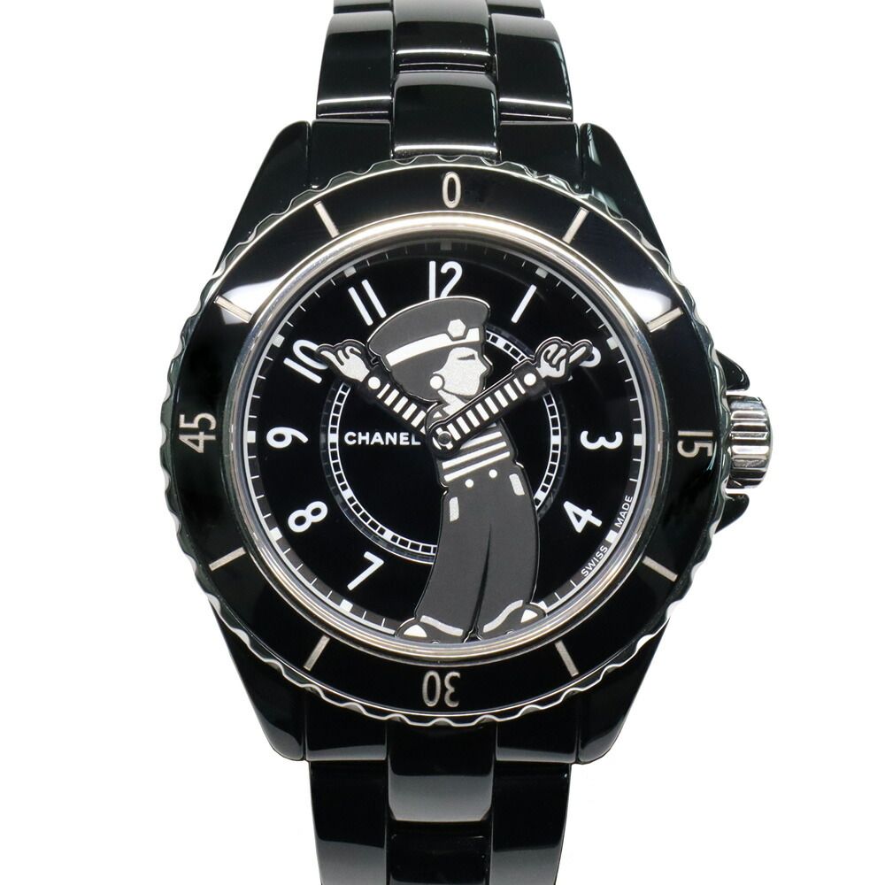 Chanel Mademoiselle la Pausa Black Ceramic Automatic Winding Watch