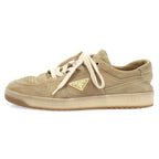 Prada Downtown Low Cut Suede Sneakers Beige — view 2