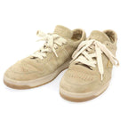 Prada Downtown Low Cut Suede Sneakers Beige