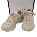 Gucci Ryton Print Leather Sneakers Beige