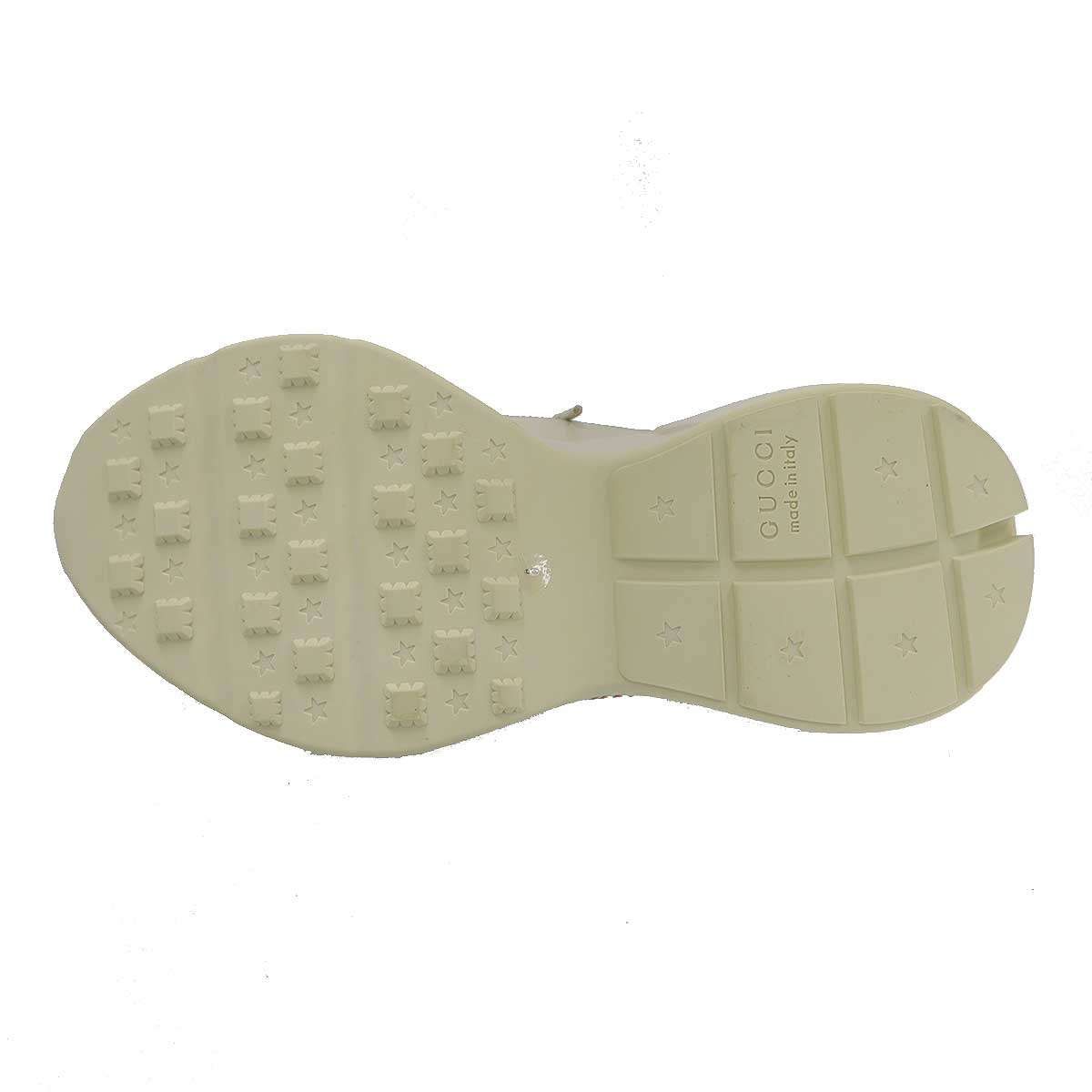 Gucci Ryton Print Leather Sneakers Beige — view 4