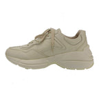 Gucci Ryton Print Leather Sneakers Beige — view 2