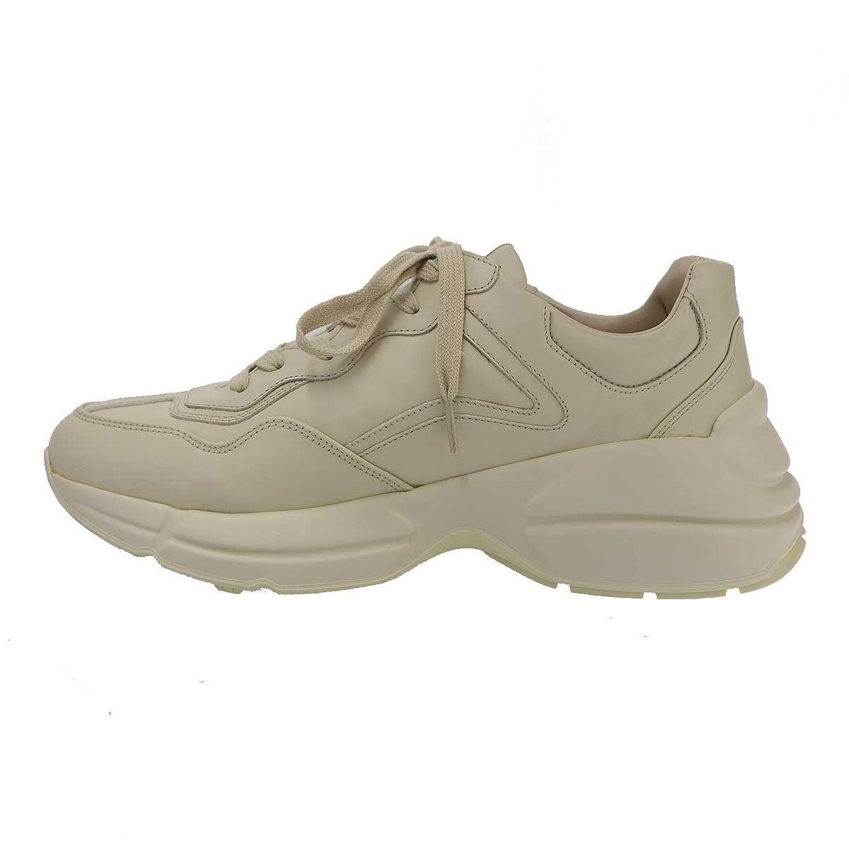 Gucci Ryton Print Leather Sneakers Beige — view 2
