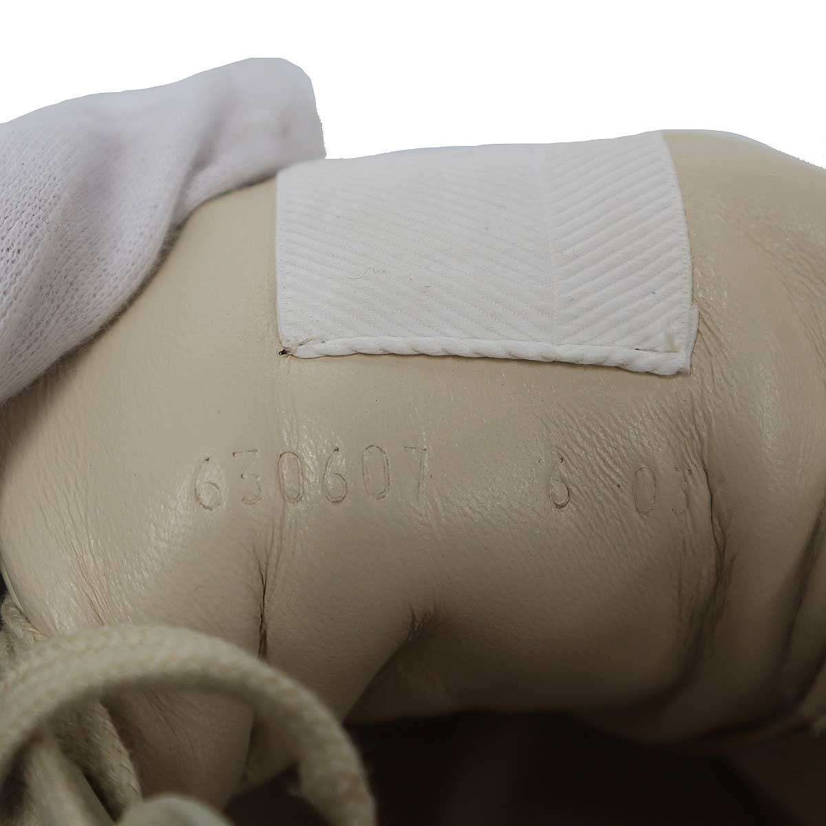 Gucci Ryton Print Leather Sneakers Beige — view 6