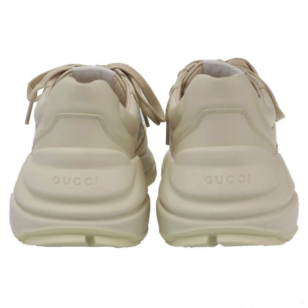 Gucci Ryton Print Leather Sneakers Beige — view 3