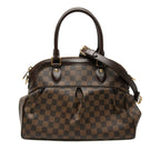 Louis Vuitton Damier Trevi PM 2-Way Shoulder Bag Brown Leather