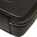Chanel CC Logo Vanity 2-Way Shoulder Bag Black Caviar Leather — view 7