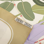 Hermes Carre 90 Flora Graeca Greek Flower Scarf Large Green Multicolor Silk — view 8