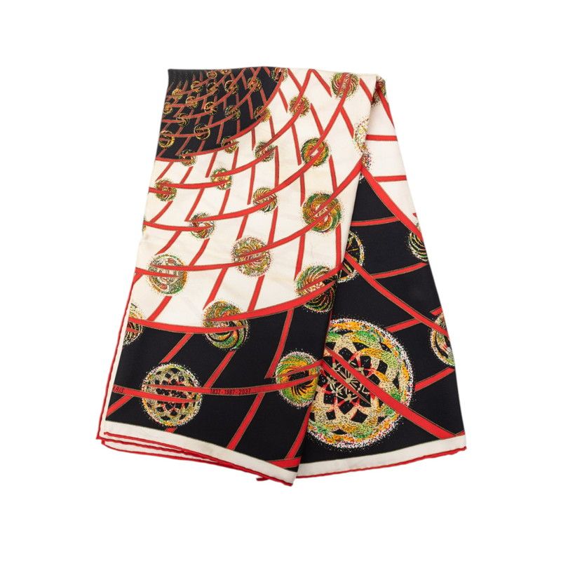 Hermes Carre 90 les Feux de Lespace Space Fireworks Scarf Large Black Multicolor — view 2