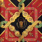 Hermes Carre 90 Brins D'or Golden Sprig Scarf Large Black Silk — view 3