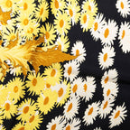 Hermes Carre 90 Fleurs Et Carlines Sunflower Bouquet Scarf Large Black Multicolo — view 5