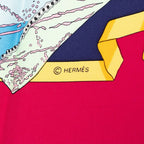 Hermes Carre 90 Hello Dolly Doll Scarf Large Purple Multicolor Silk — view 7