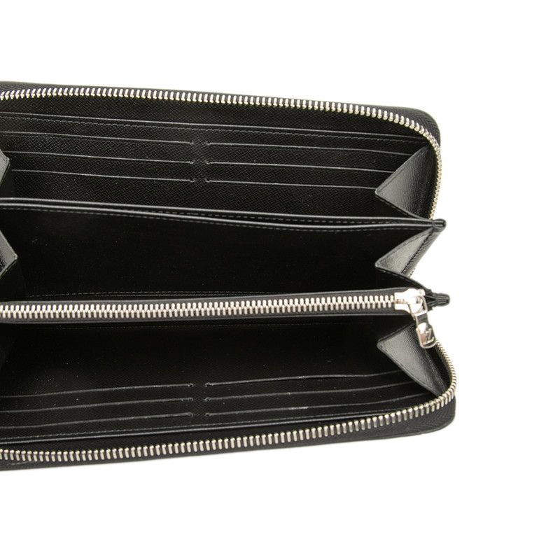 Louis Vuitton Epi Zippy Wallet Zip Around Noir Black Leather — view 4