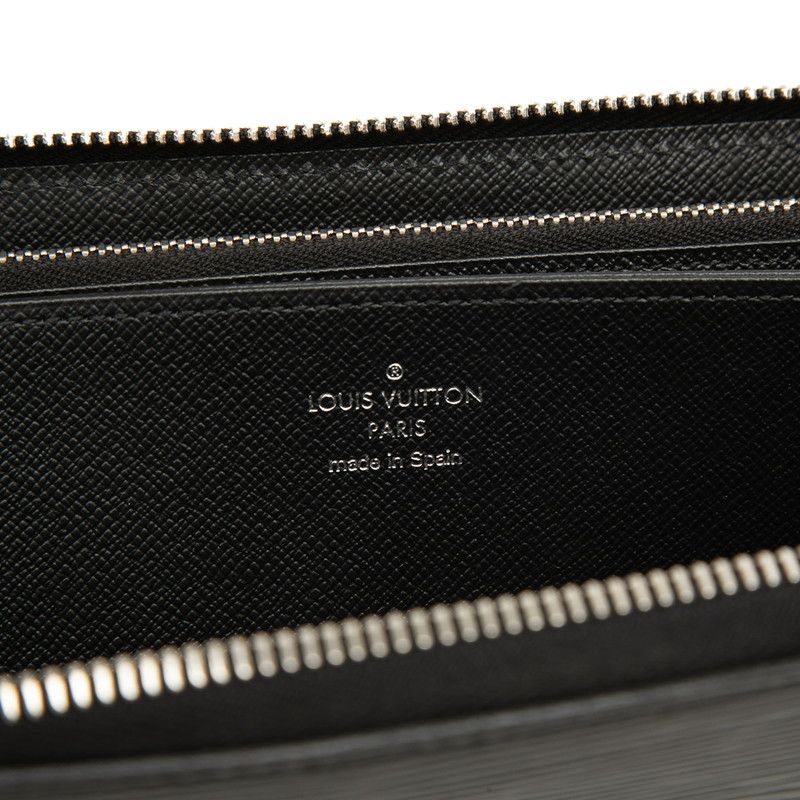 Louis Vuitton Epi Zippy Wallet Zip Around Noir Black Leather — view 5