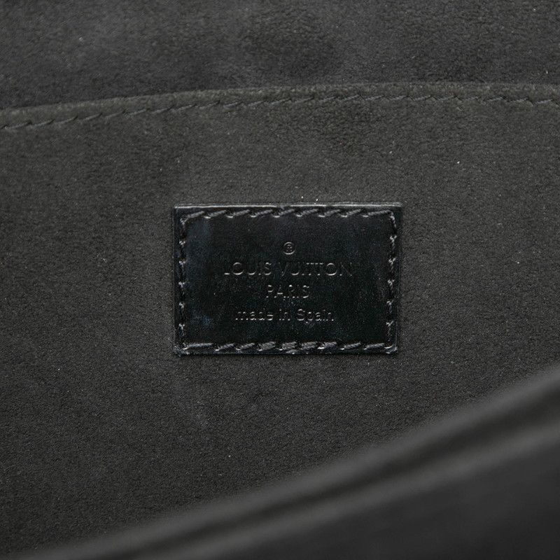 Louis Vuitton Dauphine ММ LV Lock Chain 2-Way Shoulder Bag Black Leather — view 8