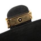 Louis Vuitton Dauphine ММ LV Lock Chain 2-Way Shoulder Bag Black Leather — view 6