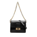 Louis Vuitton Dauphine ММ LV Lock Chain 2-Way Shoulder Bag Black Leather
