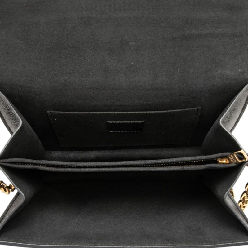 Louis Vuitton Dauphine ММ LV Lock Chain 2-Way Shoulder Bag Black Leather — view 7