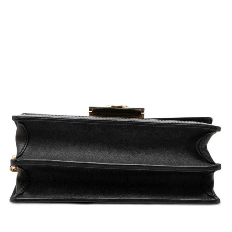 Louis Vuitton Dauphine ММ LV Lock Chain 2-Way Shoulder Bag Black Leather — view 3