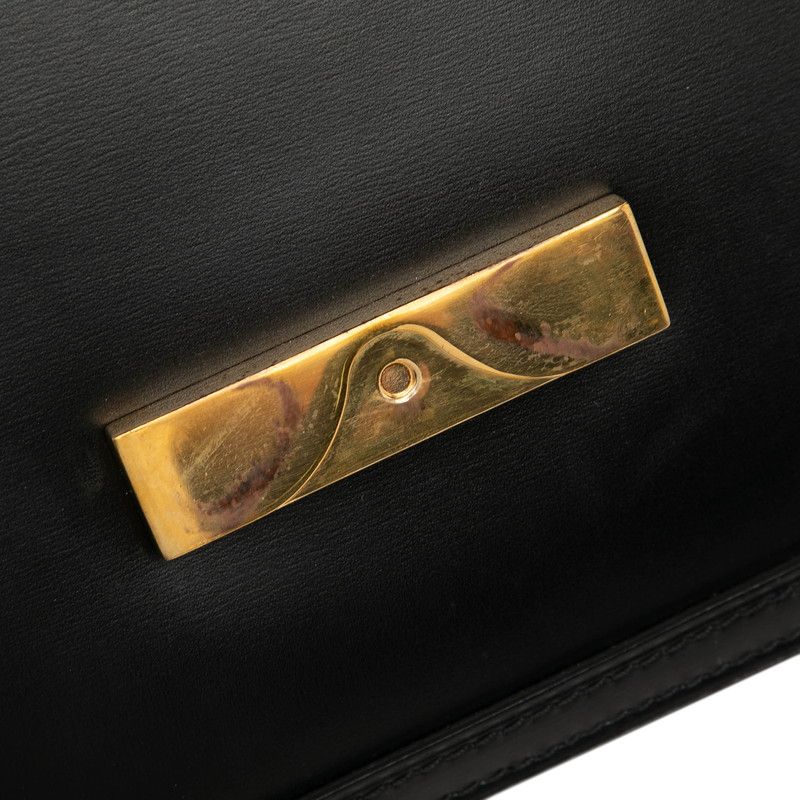 Louis Vuitton Dauphine ММ LV Lock Chain 2-Way Shoulder Bag Black Leather — view 5
